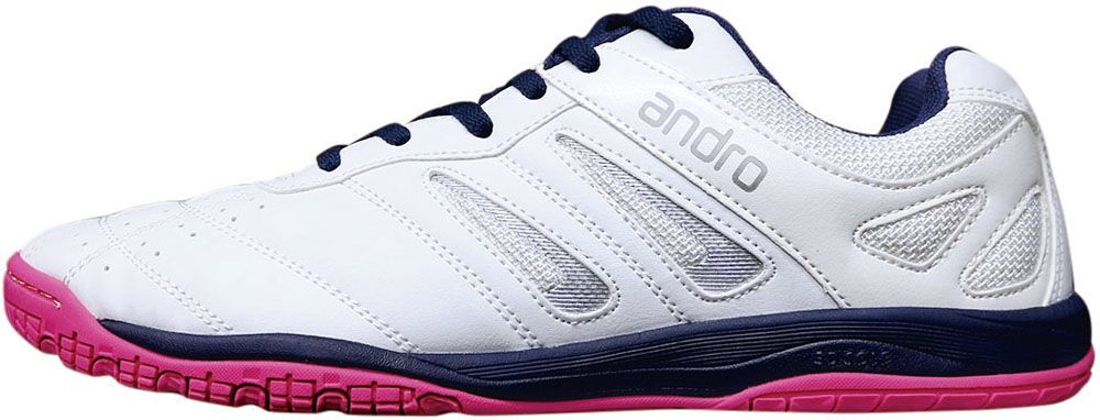 アンドロ andro 卓球 アンドロ シャッフルステップ2 ホワイト×ピンク SHUFFLE STEP 2 シューズ 靴 柔軟性 部活 試合 ハイパフォーマンス メンズ レディース  350023004 - 25.0