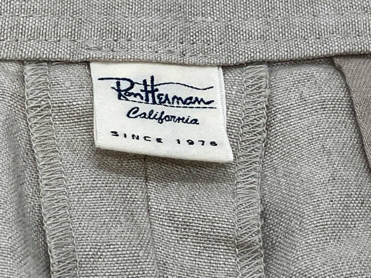 Ron Herman ロンハーマン 麻ハーフパンツ メンズサイズS ベージュ系