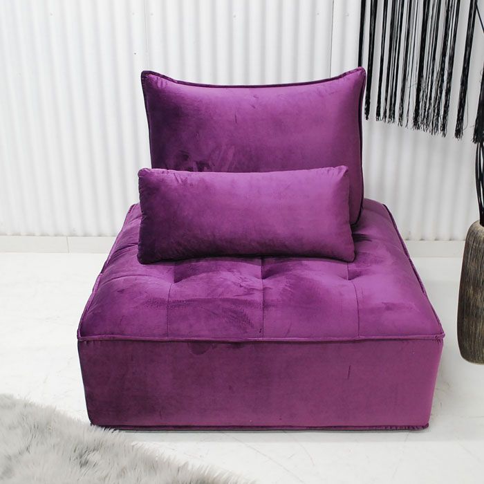 色 現品限り 一部 品 輸入品 アイランドソファー 正方形 100ｃｍ デザイン パープル系 NO４１