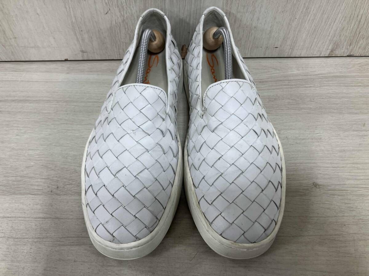 Santoni|サントーニ|スリッポン|イントレチャート|ホワイト|UK 7