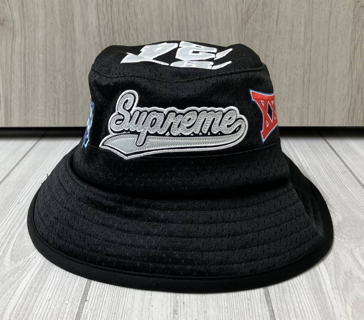 Supreme シュプリーム Playoffs Mesh Crusher Hat バケットハット サイズS M ブラック