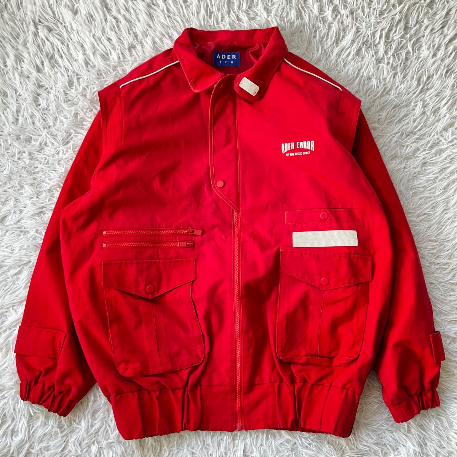 Ader error アーダーエラー カーゴジャケット 古着 ジャケット レッド