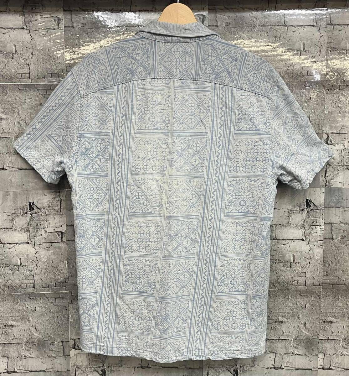 RRL RALPH LAUREN ダブルアールエル ラルフローレン オープン シャツ 半袖シャツ コットン サイズSP ブルー