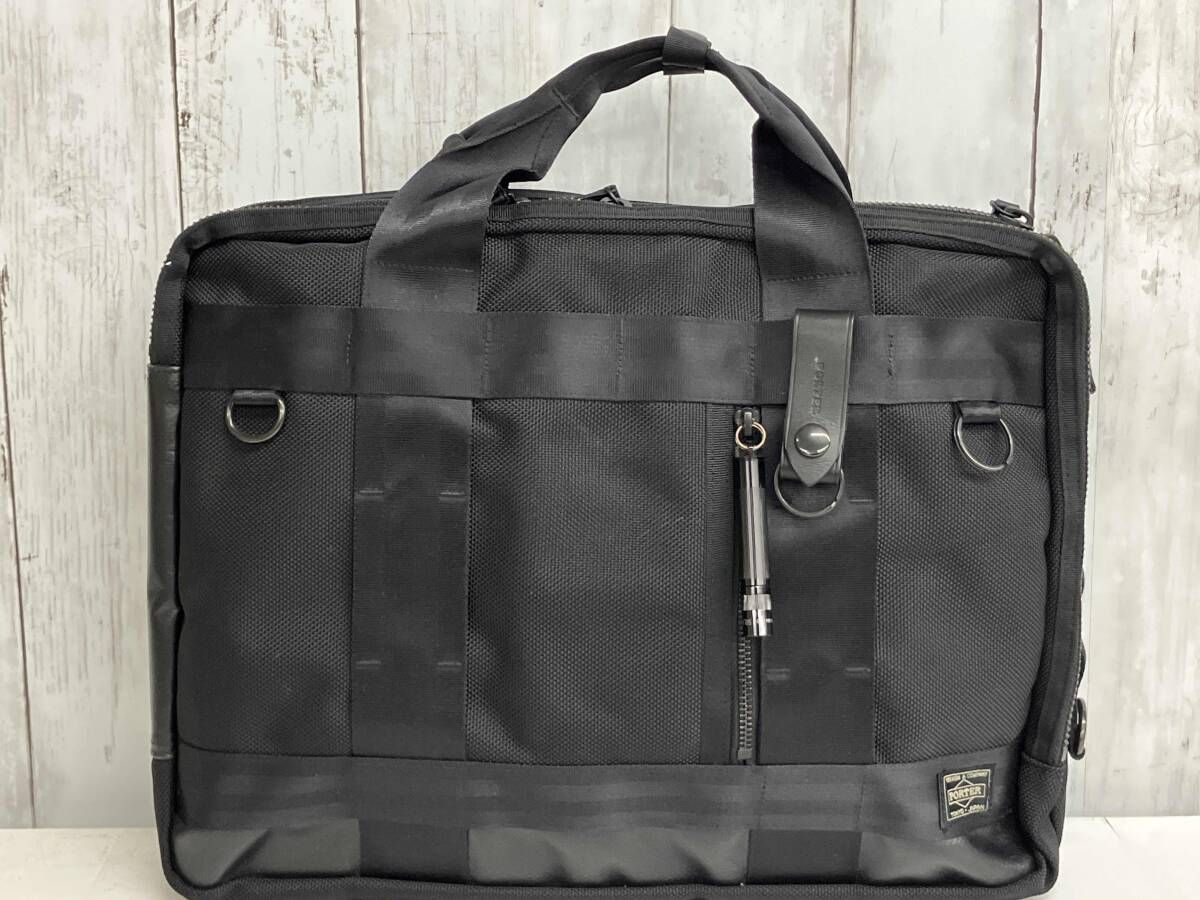 PORTER ヒート ブリーフケース ポーター 3 way リュックサック ショルダーバッグ 書類カバン ビジネスバッグ ブラック 通勤通学