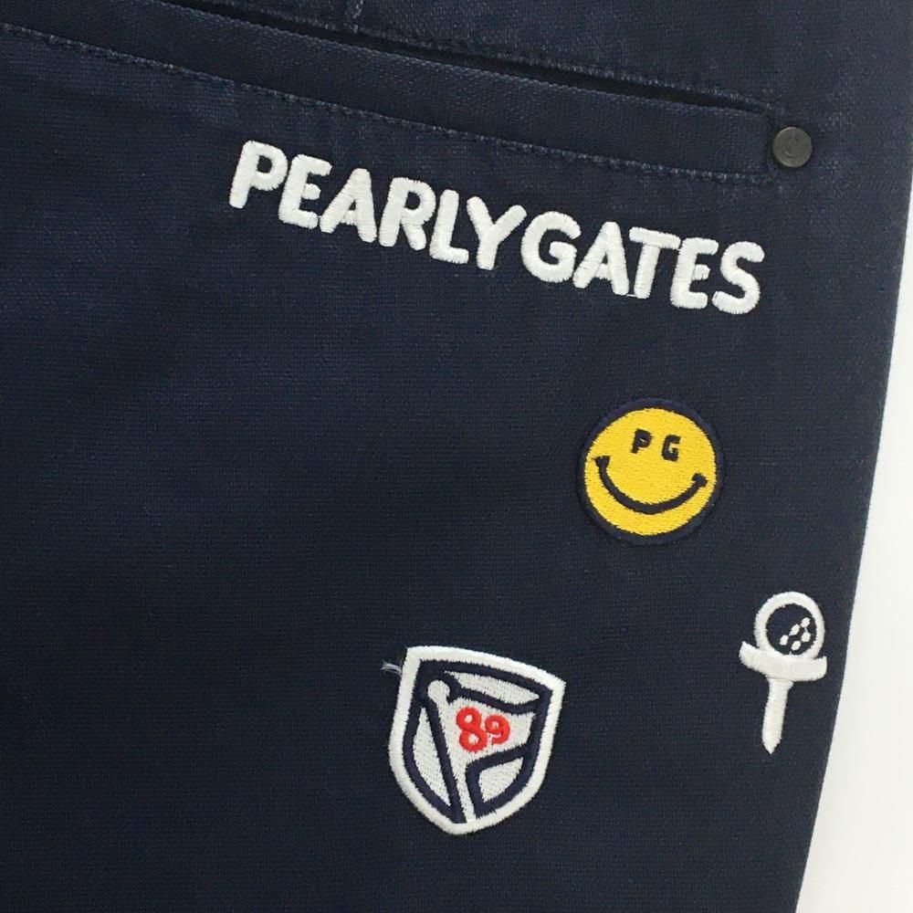 【新品タグ付】パーリーゲイツ レインパンツ ロゴ ゴルフ ニコちゃん サイズ5 パーリーゲイツ パンツ ネイビー ニコちゃん スマイル メンズ 5(L