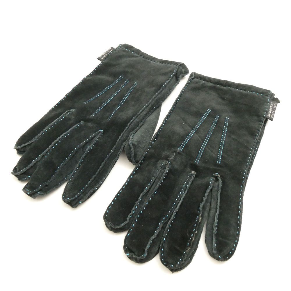 BURBERRY BLACK LABEL バーバリーブラックレーベル 手袋 ベロア