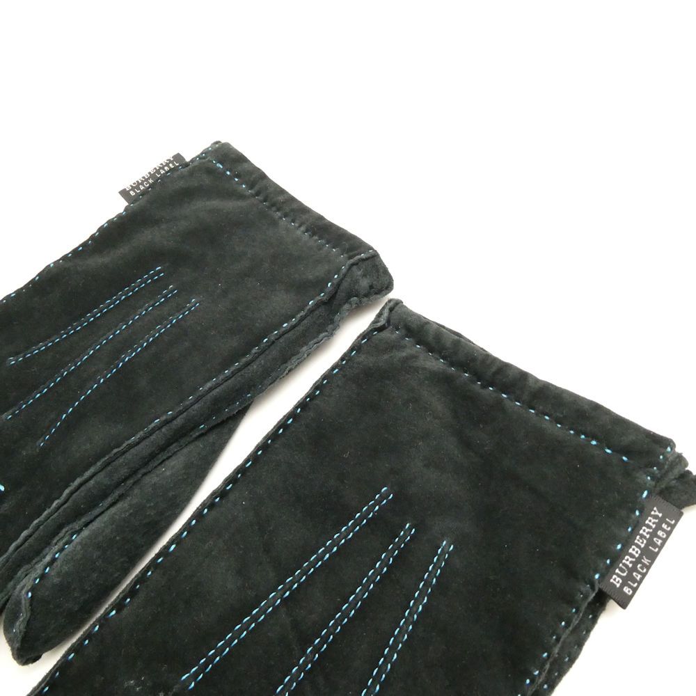 BURBERRY BLACK LABEL バーバリーブラックレーベル 手袋 ベロア