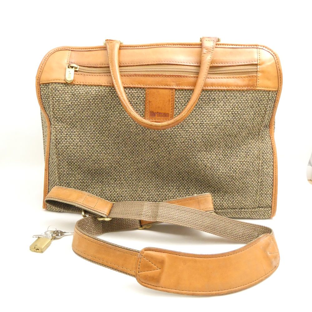 Hartmann ハートマン ボストンバッグ ハンドバッグ カバン 鞄 ツイード