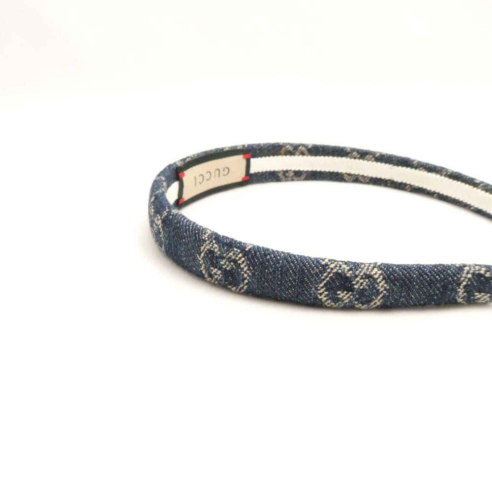 GUCCI グッチ 652835 エコウォッシュドデニム ヘアバンド カチューシャ GG ヘアアクセサリー レディース AO 3513