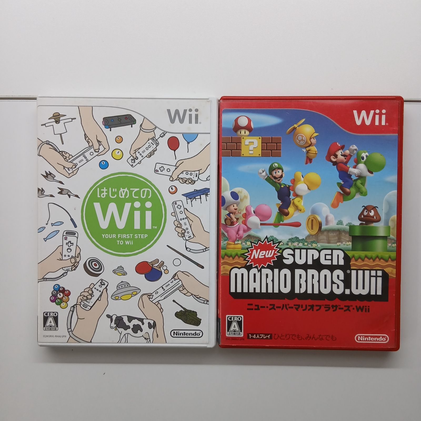 Wii本体 Wiiリモコン（pink） ソフト2本（はじめてのWii・ニュー