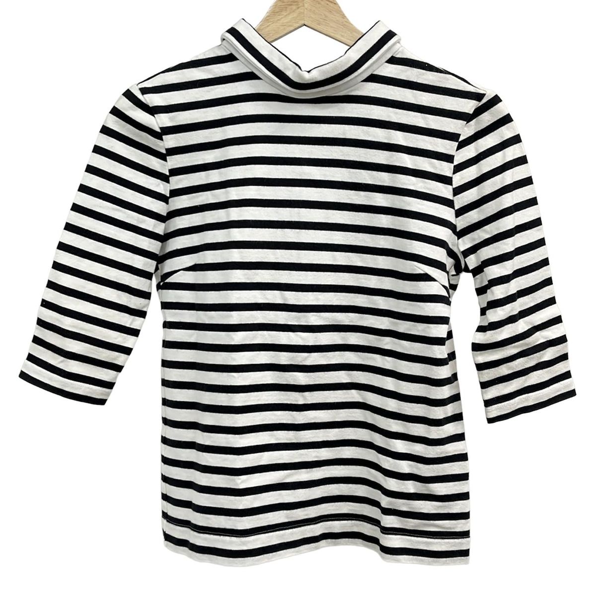 SHE Tokyo シートーキョー 七分袖カットソー サイズ0 XS レディース - 白×黒 ボーダー