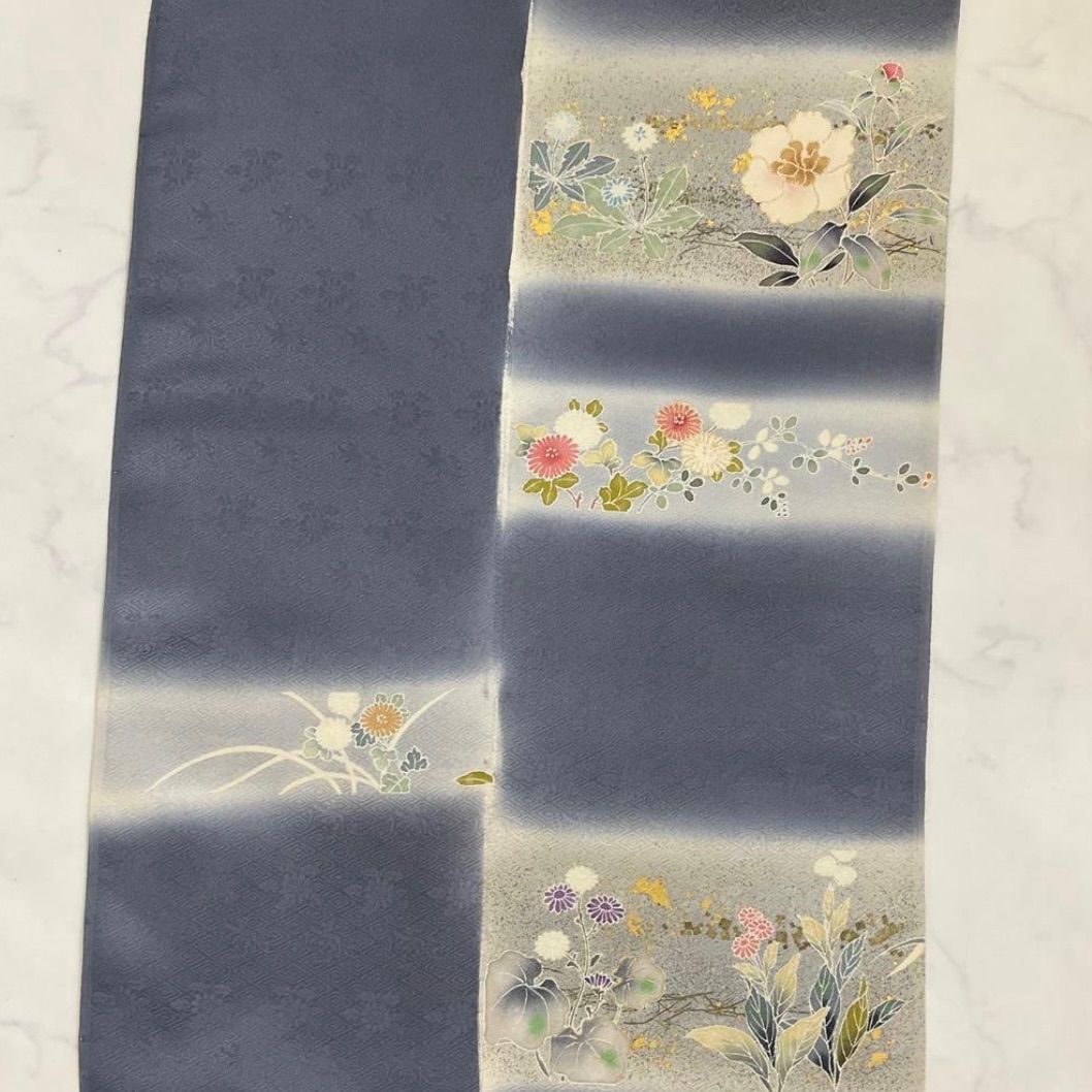 one●kimonoarisa●厳選●金箔が美しい反物●附下訪問着●美の花●反物●着尺●正絹●丹後ちりめん●金箔●正絹