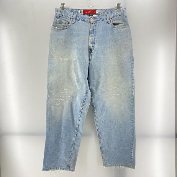 LEVI S 90 SilverTab LOOSE デニムパンツ インディゴ W 36 L 30 リペア 汚れ リーバイス 24