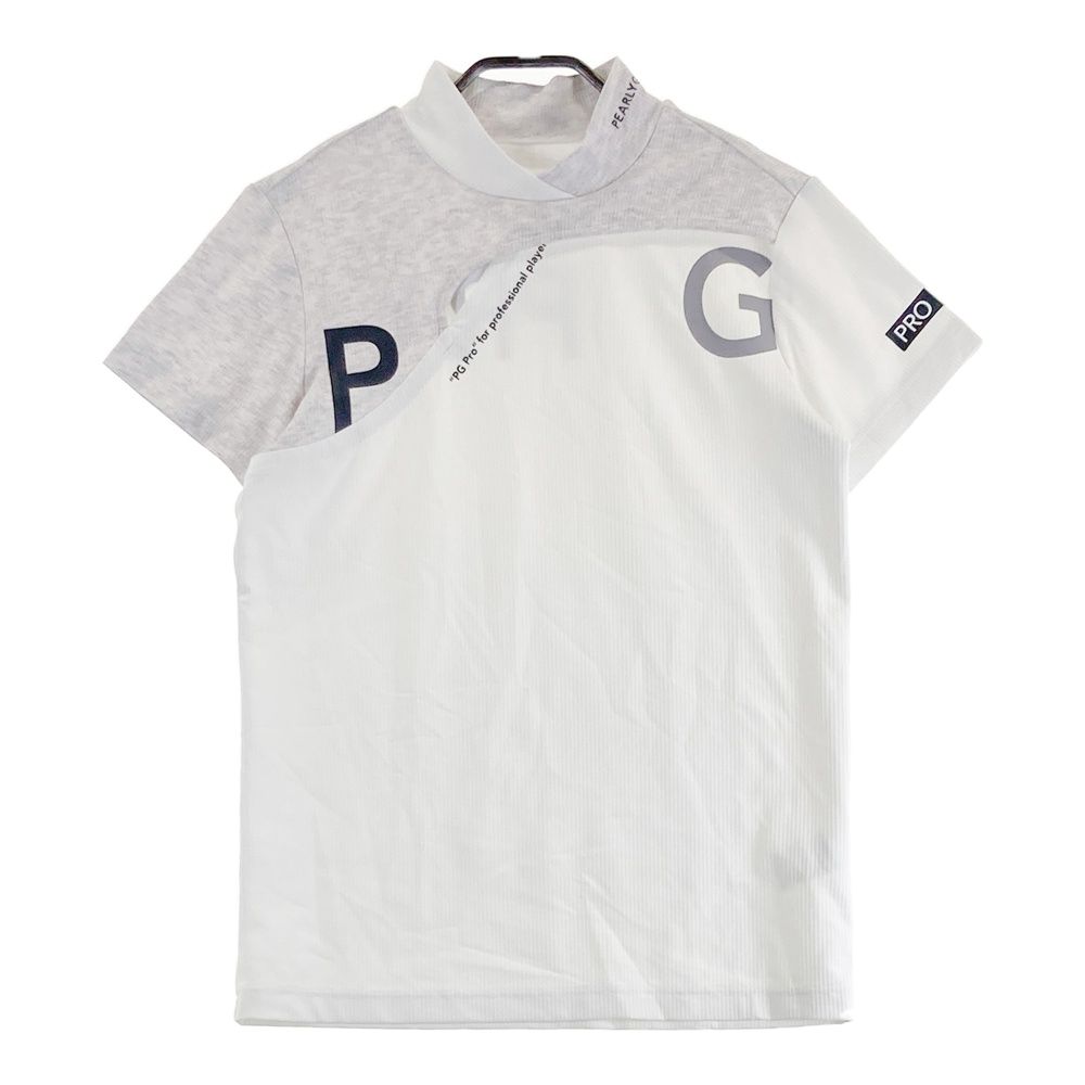 サイズ 2 PEARLY GATES パーリーゲイツ 2025年 半袖ハイネックTシャツ ホワイト系 ゴルフウェア レディース ストスト