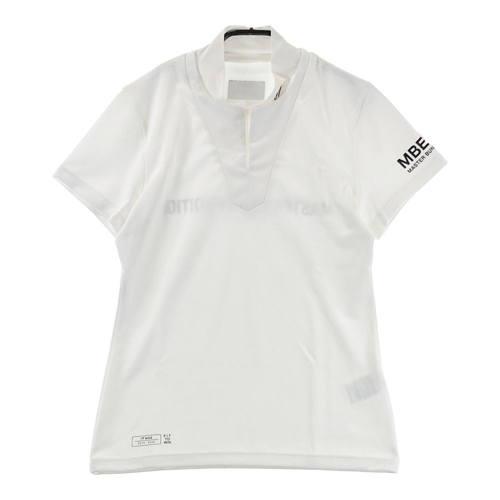 【新品】マスターバニー　半袖 ハイネックシャツ モックネック　刺繍ロゴ／ホワイト サイズ：1 MASTER BUNNY EDITION マスターバニーエディション 2023年