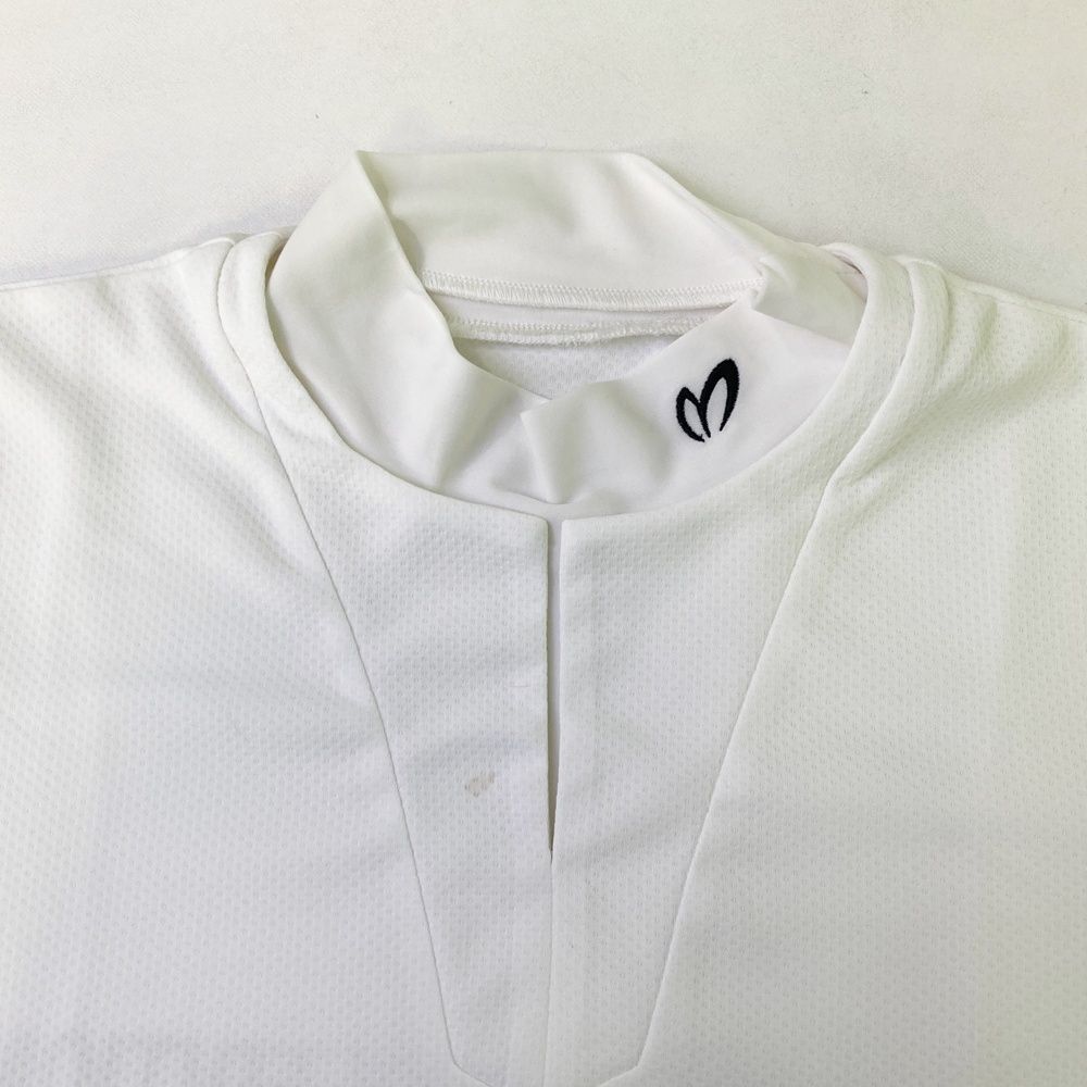 【新品】マスターバニー　半袖 ハイネックシャツ モックネック　刺繍ロゴ／ホワイト サイズ：1 MASTER BUNNY EDITION マスターバニーエディション 2023年