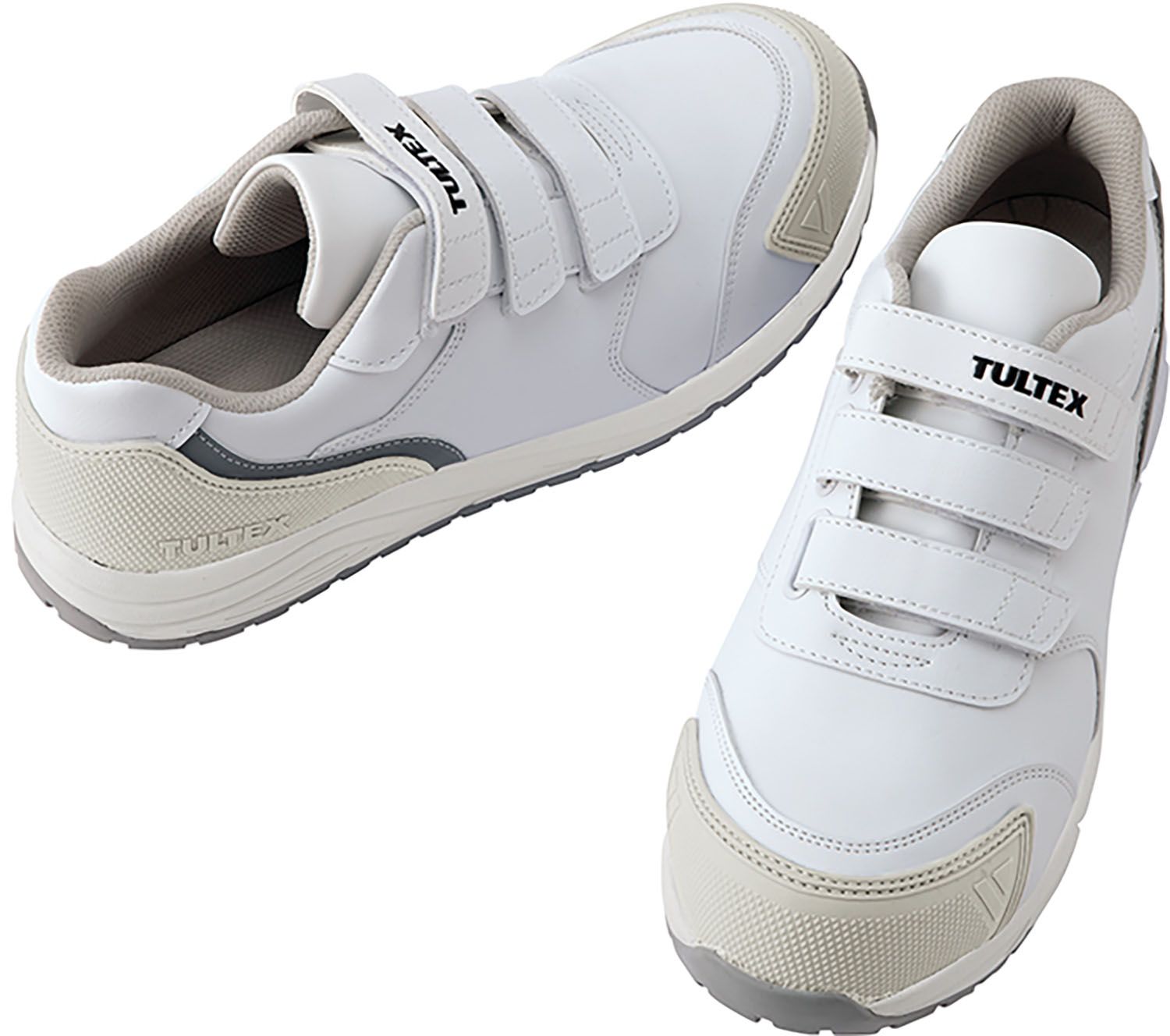 タルテックス TULTEX セーフティシューズ 面ファスナー スニーカー 耐久 ホールド 耐油 耐滑 静電 樹脂先芯 屋内外 安全靴 飲食店 工場 食品 厨房 作業靴 滑りにくい 大人 51669 001 ホワイト 26.0