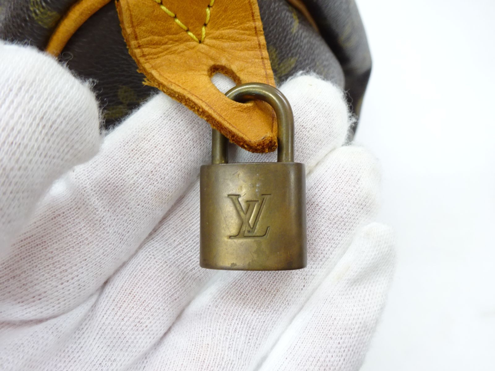 LOUIS VUITTON モノグラム スピーディ35 パドロック/鍵 M41524 MB0011