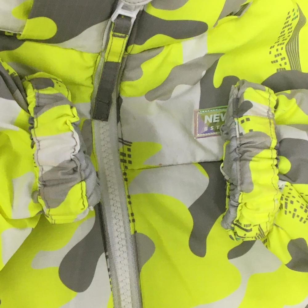 ニューバランスゴルフ 2WAY中綿ジャケット グレー×イエロー カモフラ柄