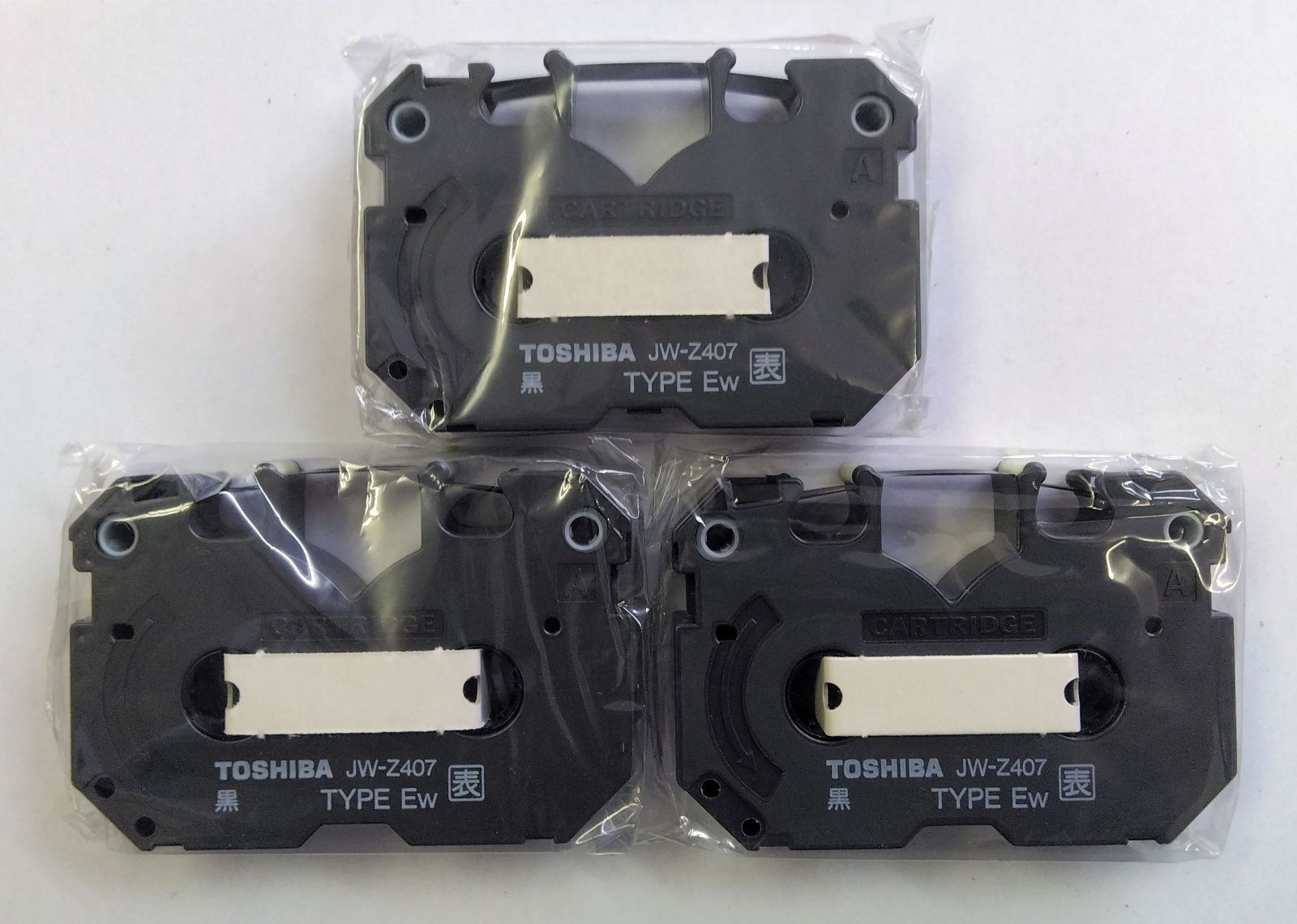 未開封新品　東芝インクリボンカセット　JW-Z407　TYPE-EW黒　3本セット
