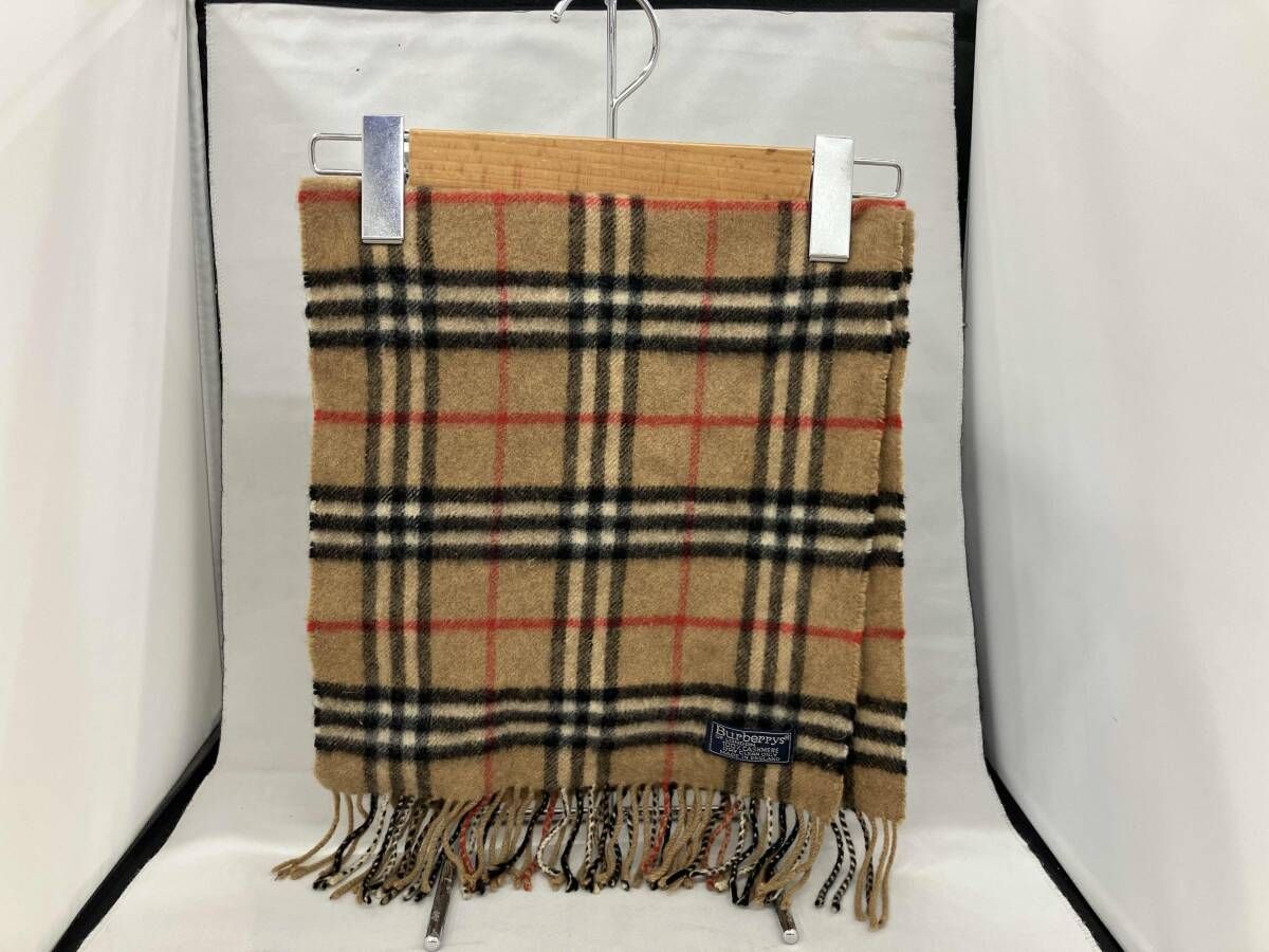 Burberrys バーバリーズ 1990 s ヴィンテージ カシミアマフラー ノバチェック イングランド製 バーバリーチェック ベージュ