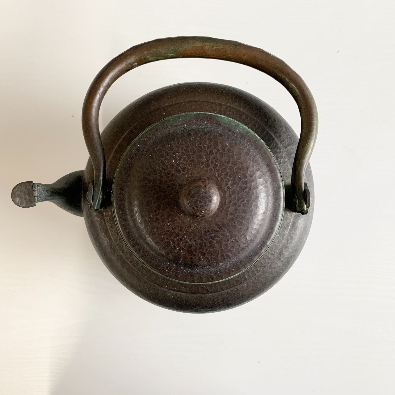 山川堂造 銅やかん 銅瓶 鯉 竹 昭和レトロ 茶道 古道具 骨董品 薬缶