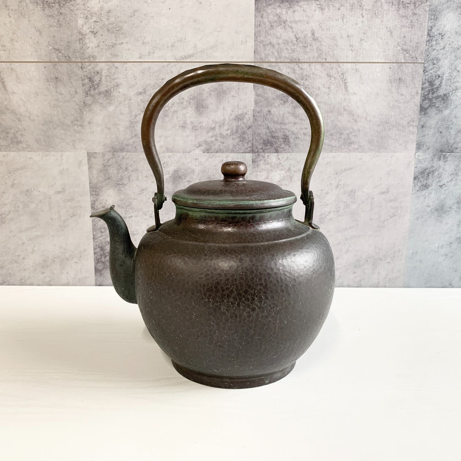 山川堂造 銅やかん 銅瓶 鯉 竹 昭和レトロ 茶道 古道具 骨董品 薬缶