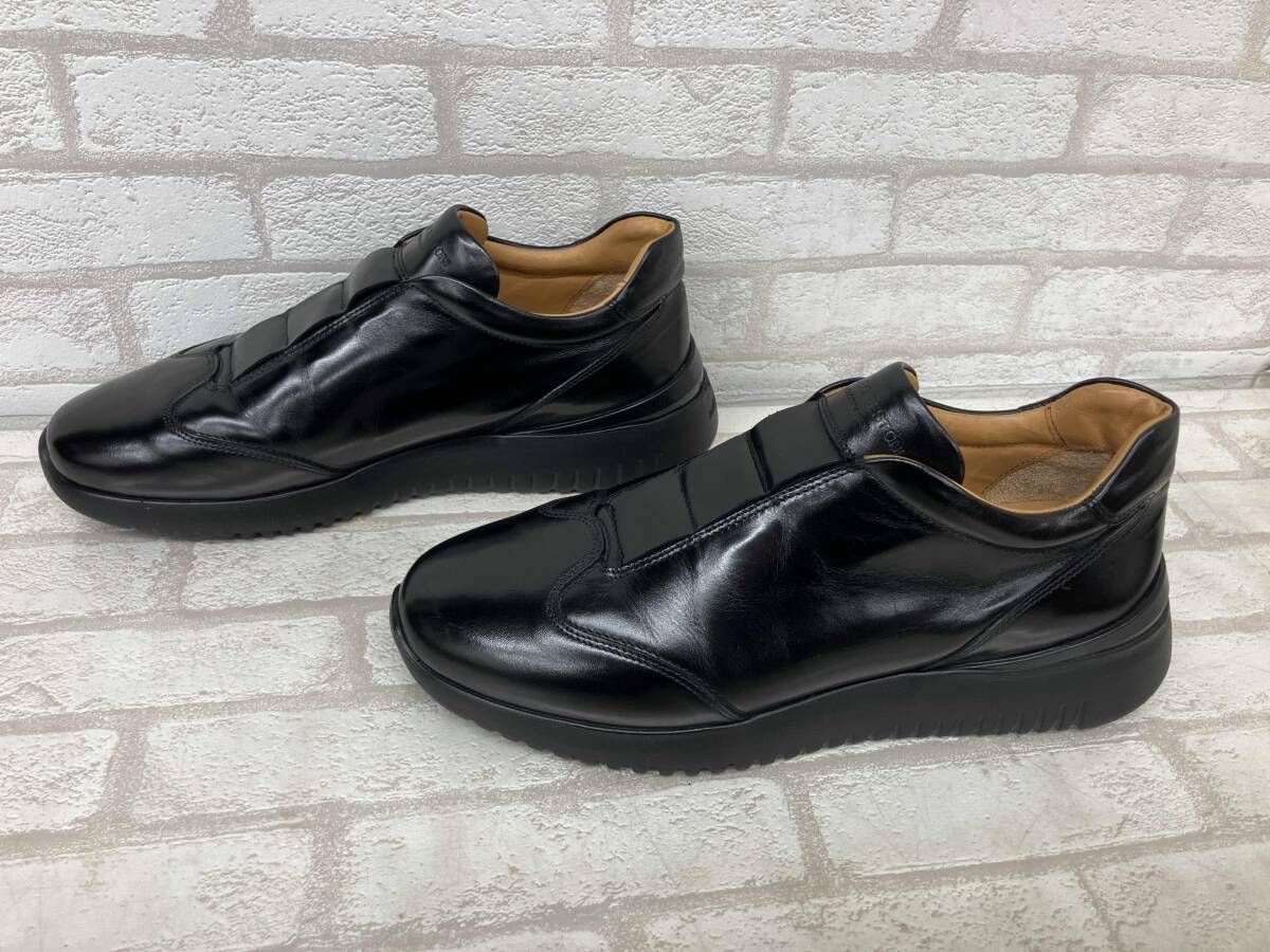 AMEDEO TESTONI アメデオテストーニ MS 70602 7 Z ドレススニーカー スリッポン ブラック メンズ イタリア製