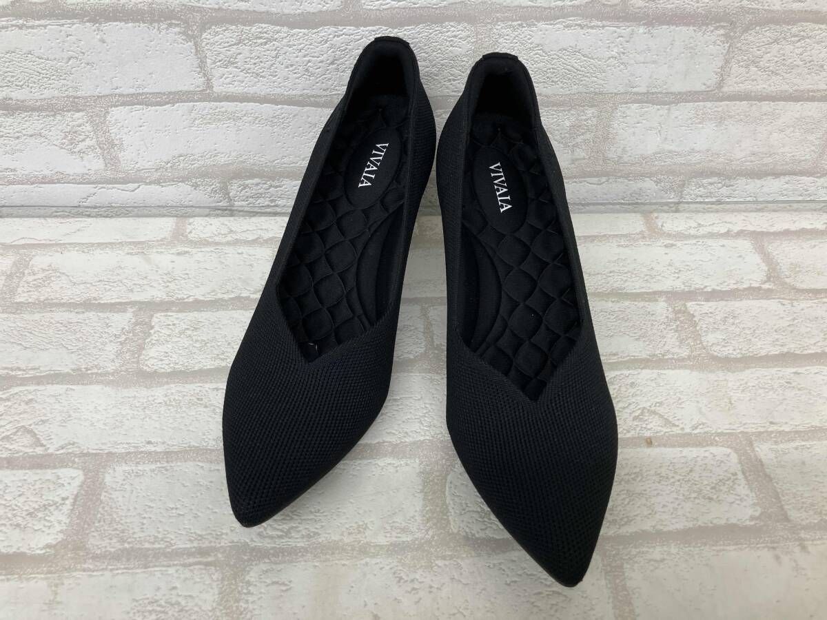 VIVAIA ビバイア パンプス ブラック ポインテッドトゥ メッシュ ハニカムインソール レディース サイズ36