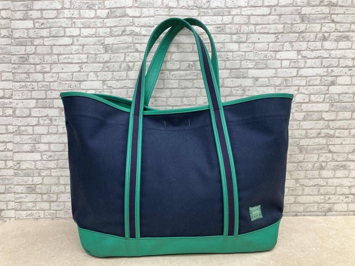 ポーター ボーイフレンド トートバッグ L グリーン ネイビー キャンバス ポーター ボーイフレンド トートバッグ L グリーン ネイビー