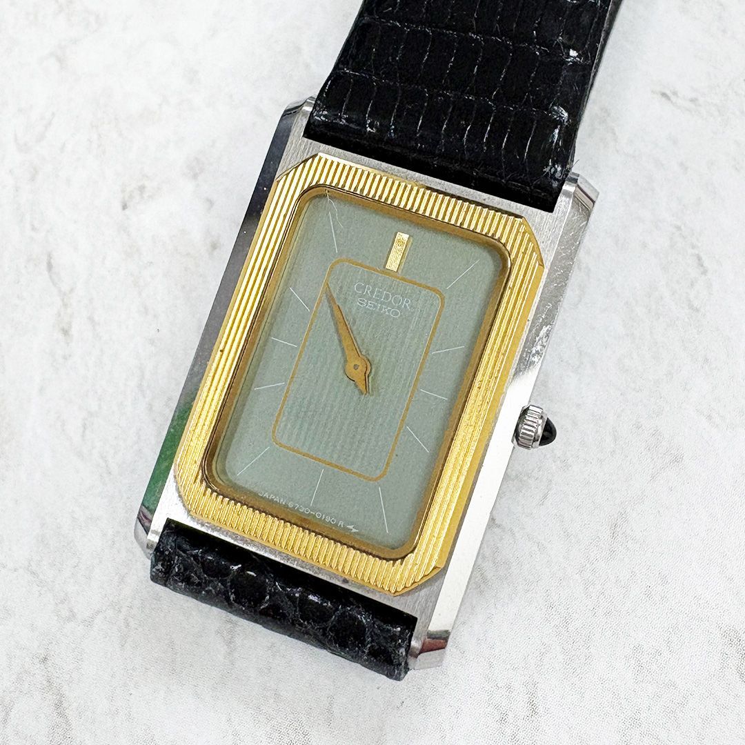 SA171 SEIKO セイコー クレドール レディース 6730-5100 スクエア 14K