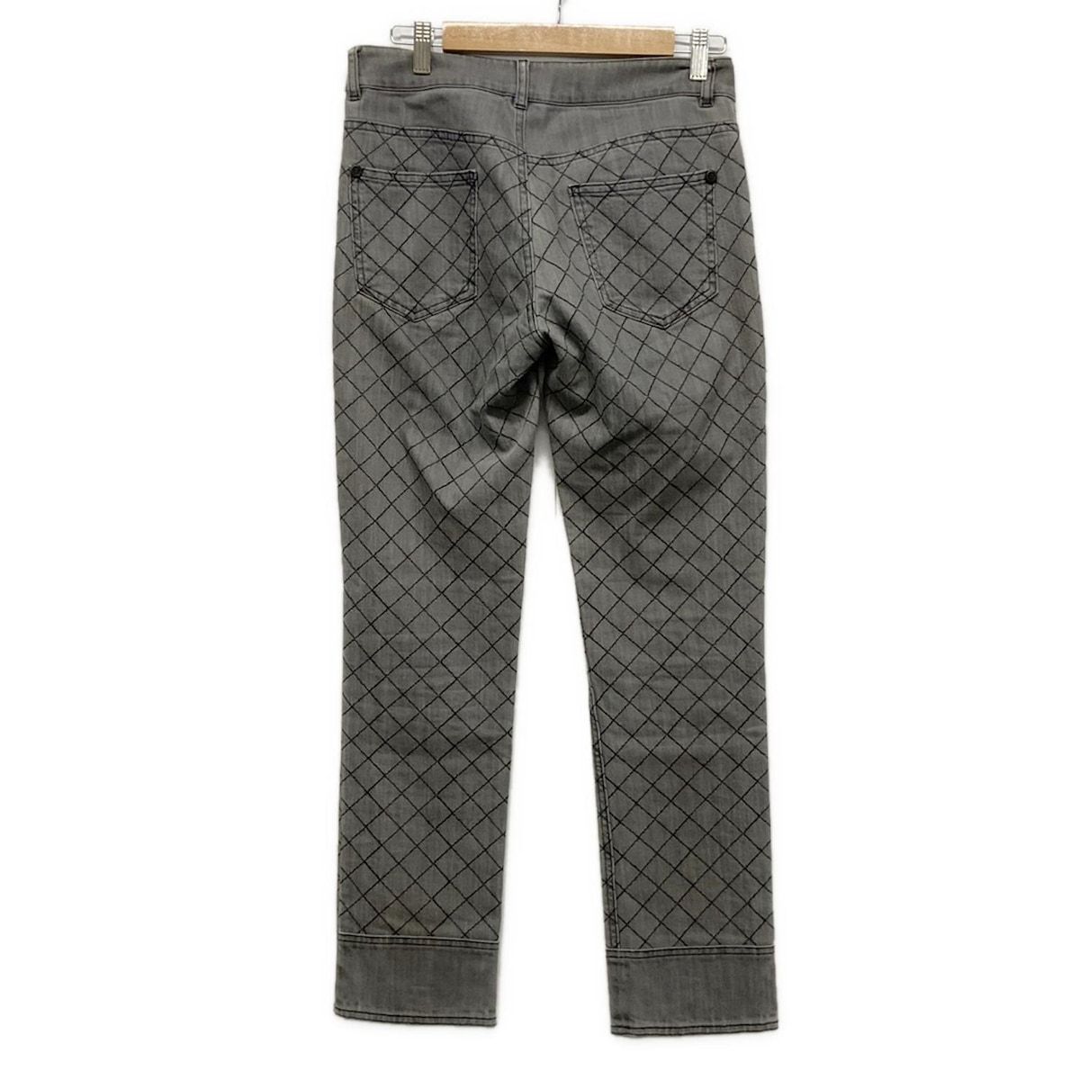 CHANEL シャネル パンツ サイズ38 M レディース マトラッセ P 38681 グレー キルティング