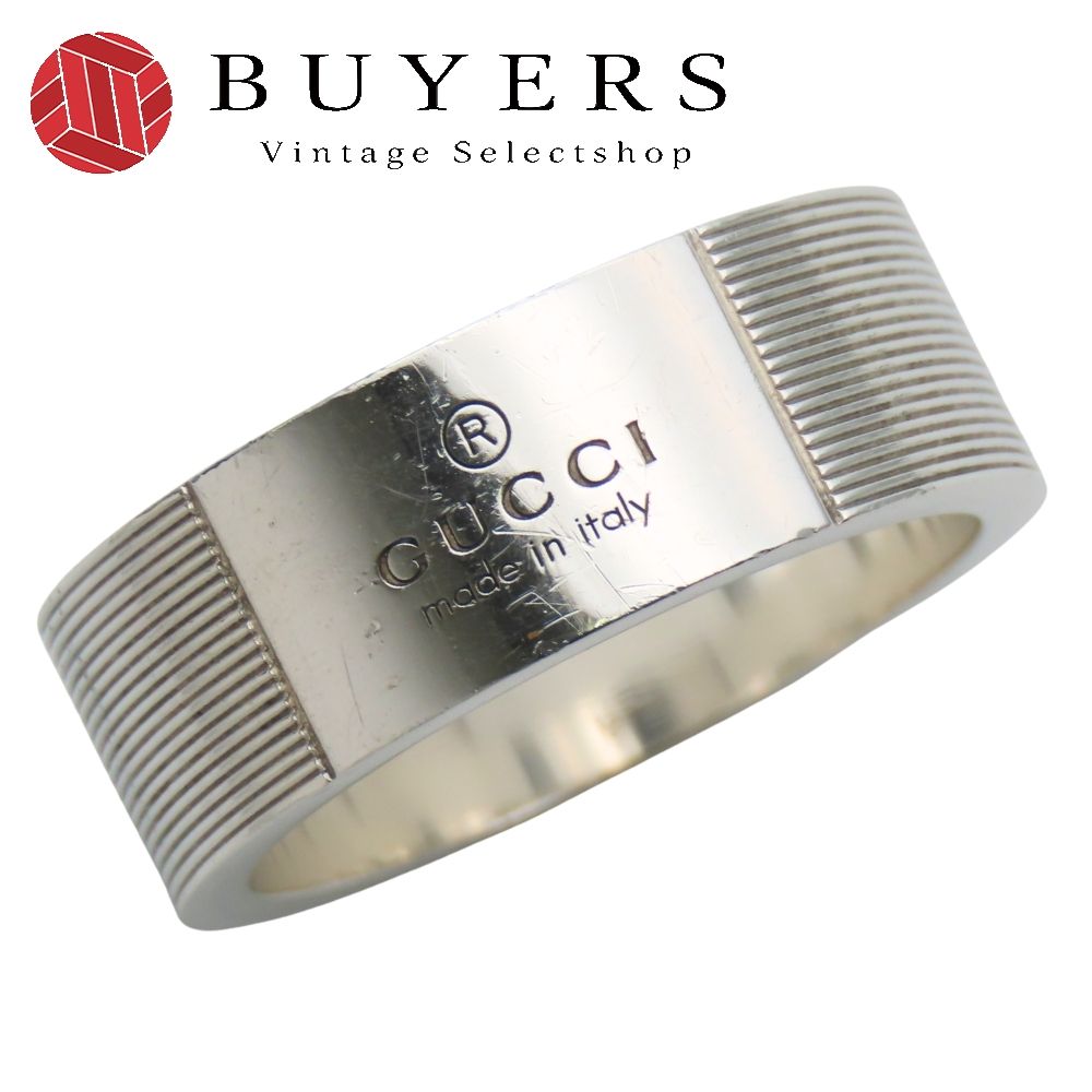 グッチ リング 指輪 ロゴリング 21 シルバー925 約10.2 g シルバー アクセサリー メンズ 男性 GUCCI