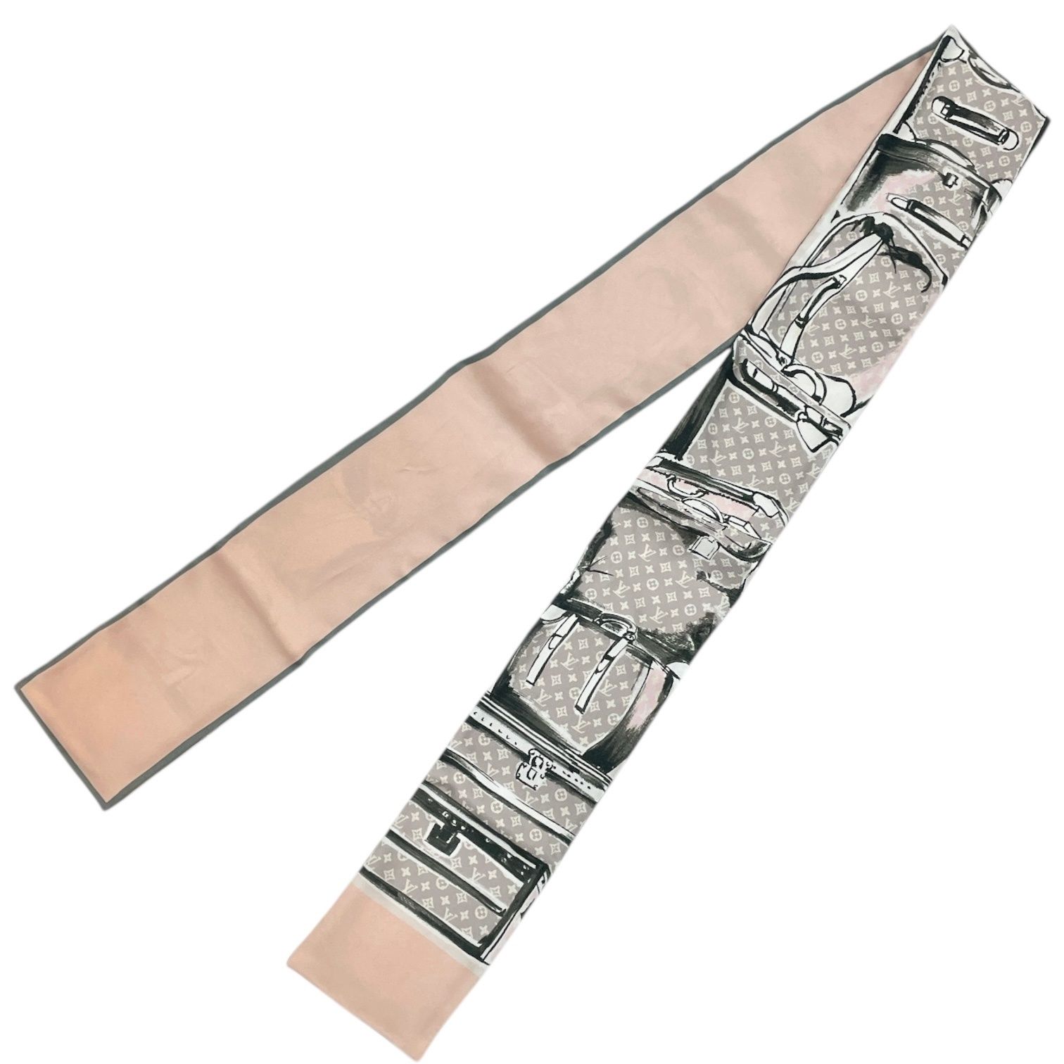 極美品 LOUIS VUITTON ルイ ヴィトン スカーフ ツイリー シルク