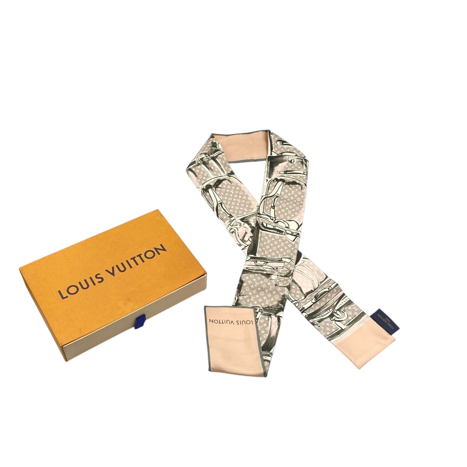 極美品 LOUIS VUITTON ルイ ヴィトン スカーフ ツイリー シルク