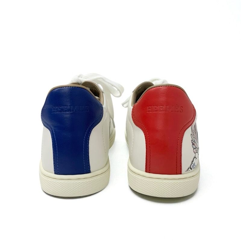 エルメス HERMES クイッカー スニーカー 靴 シューズ レザー ホワイト