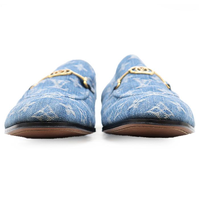 LOUIS VUITTON ルイ・ヴィトン デニムローファー LV モノグラム ロゴ