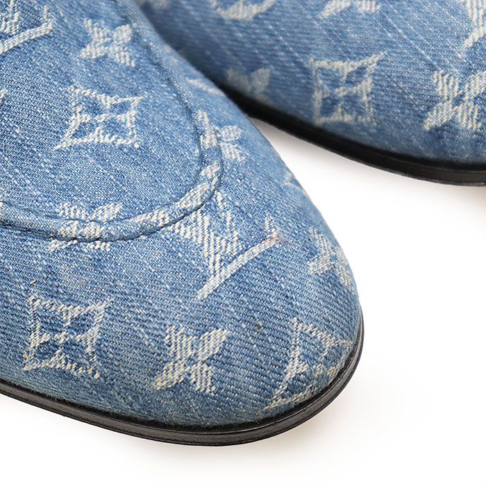 LOUIS VUITTON ルイ・ヴィトン デニムローファー LV モノグラム ロゴ