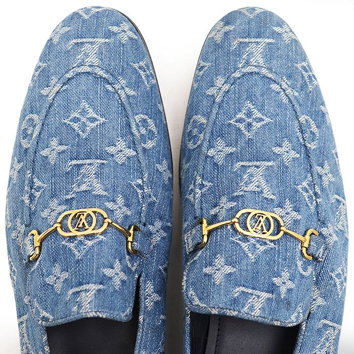 LOUIS VUITTON ルイ・ヴィトン デニムローファー LV モノグラム ロゴ