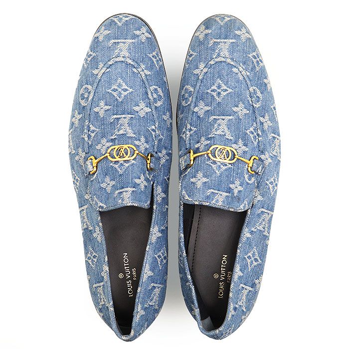 LOUIS VUITTON ルイ・ヴィトン デニムローファー LV モノグラム ロゴ