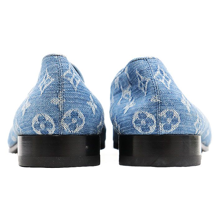 LOUIS VUITTON ルイ・ヴィトン デニムローファー LV モノグラム ロゴ