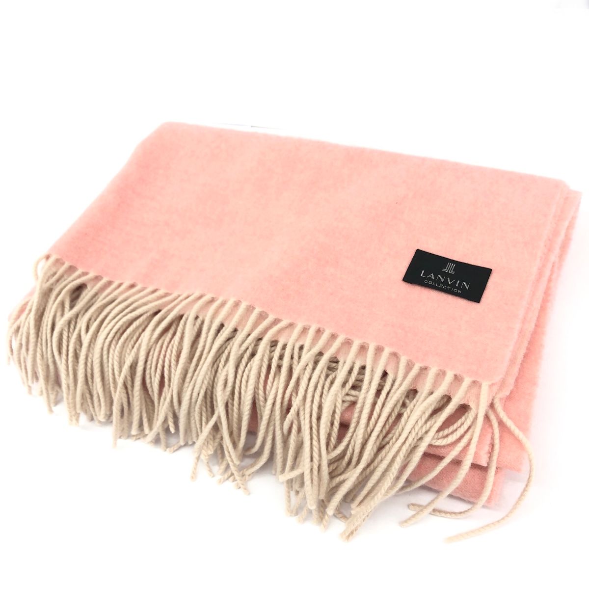 LANVIN COLLECTION ランバンコレクション 大判マフラー フリンジ