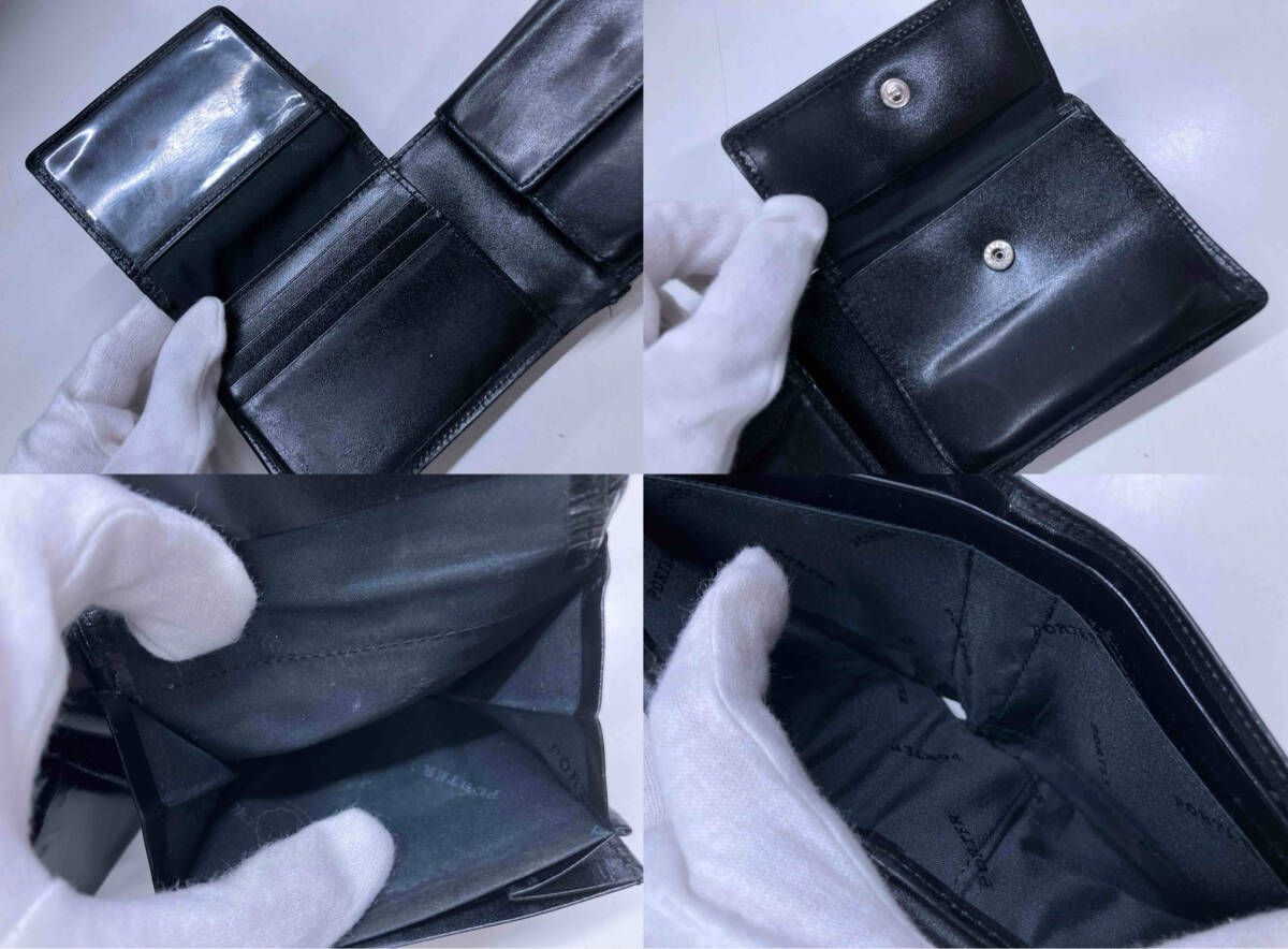 PORTER ブラック 二つ折り財布 箱付き PORTER 二つ折り財布 ブラック ポーター 箱付き