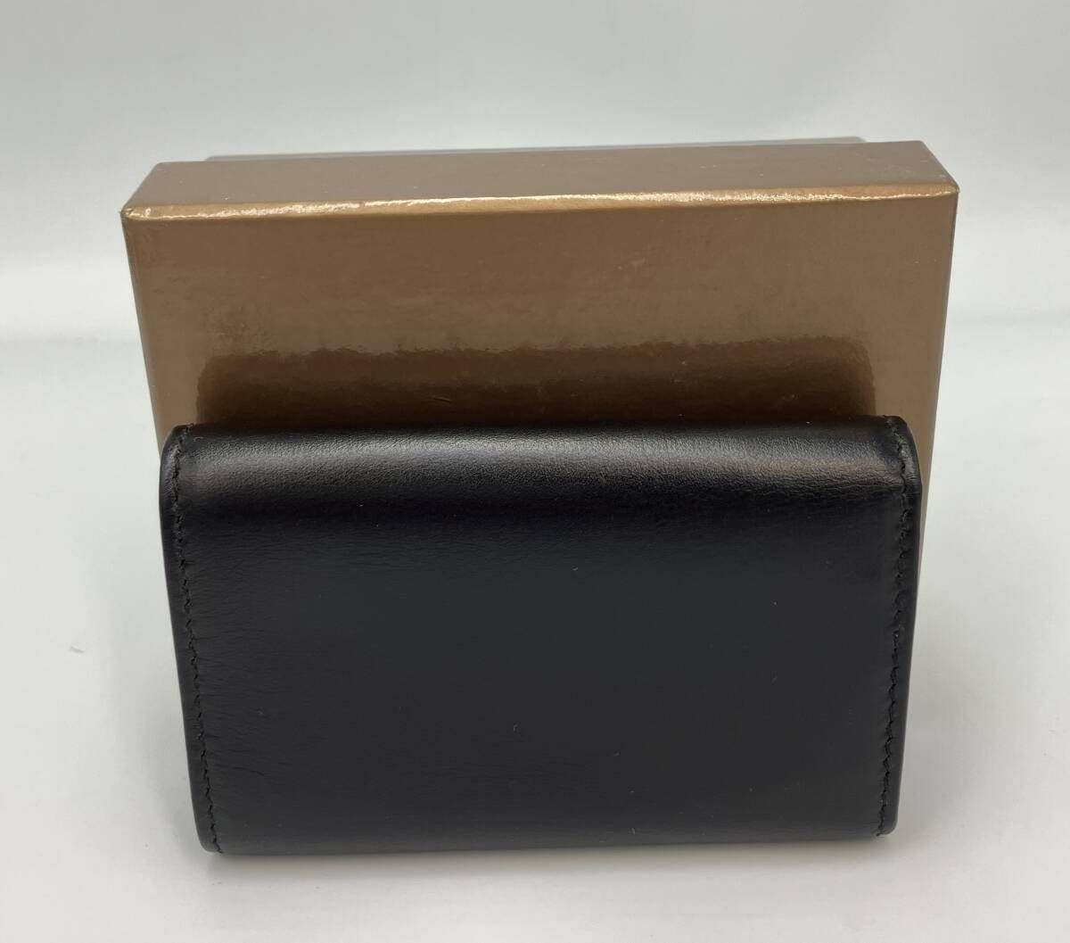 GUCCI ブラック Gロゴ 162845 0959 レザー キーケース シルバー金具 箱 ケアカード付 グッチ