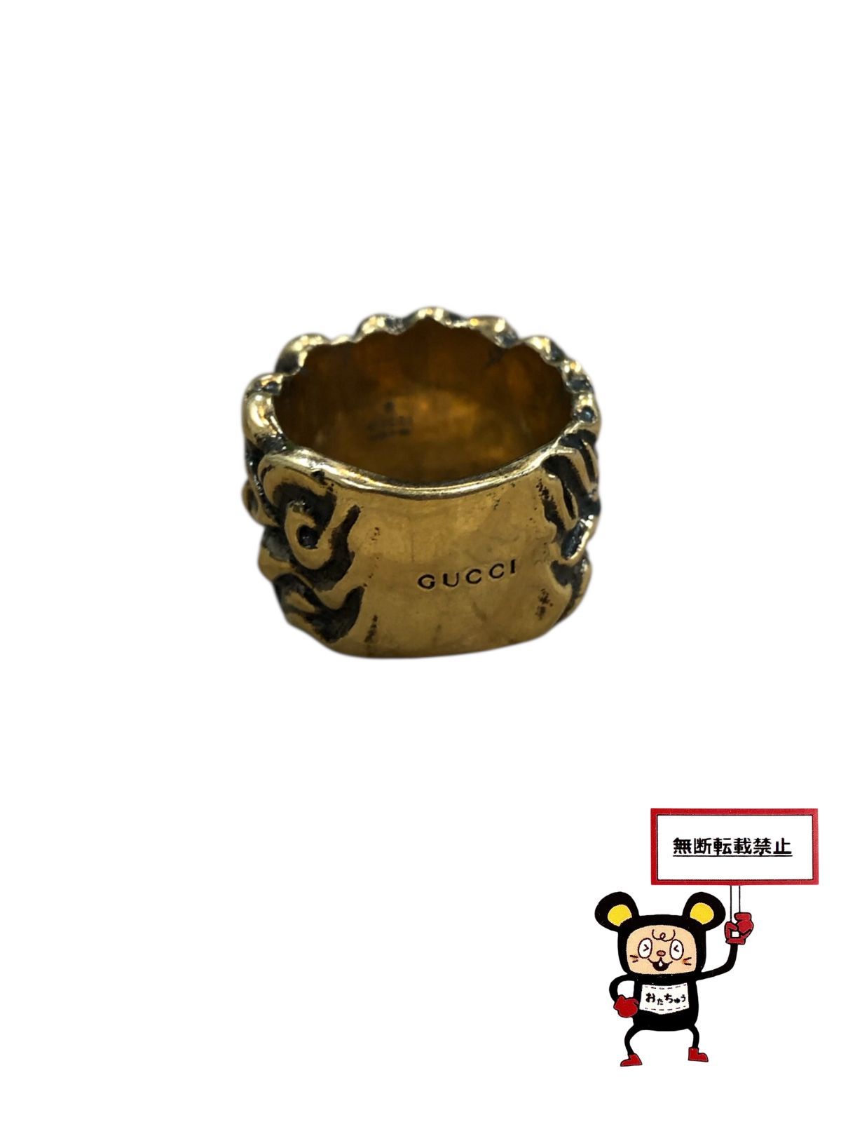 84.GUCCI ライオン タテガミ リング ゴールド【店舗併売品】 - メルカリ