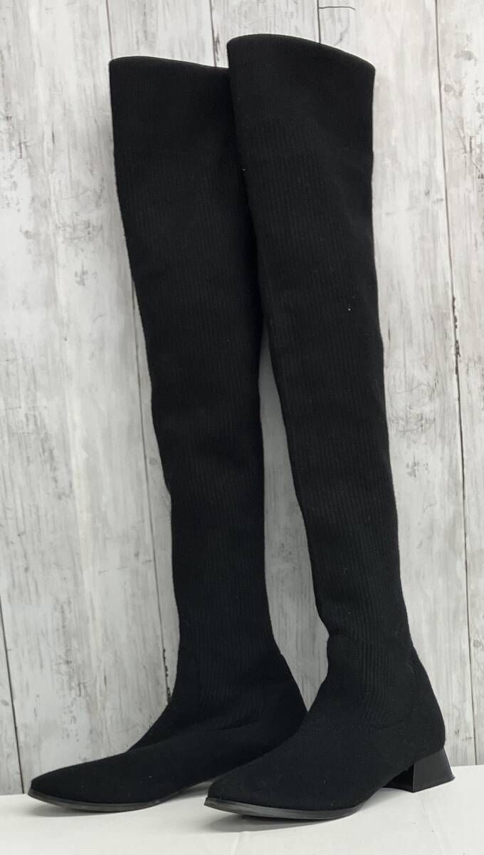 VIVAIA ロングニットブーツ ヴィヴァイア ブラック size38 - メルカリ
