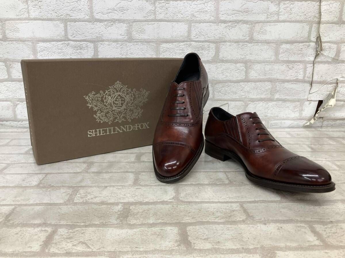 値下げ‼️Shetland Fox ブラウン ドレスシューズ SHETLAND FOX 120F シェットランド フォックス ドレスシューズ