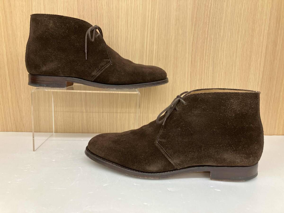  JONES クロケットアンドジョーンズ チャートシー レザー スエード UK製 ショートブーツ UK 7 5 ブラウン 通年 その他 靴