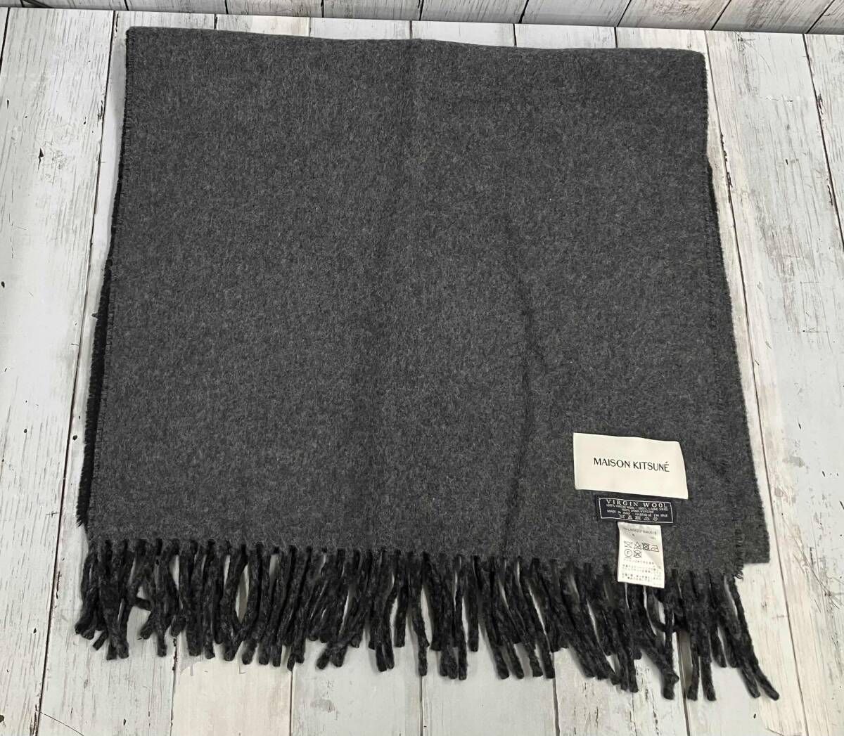 Maison KITSUNE メゾン キツネ マフラー ストール 毛100