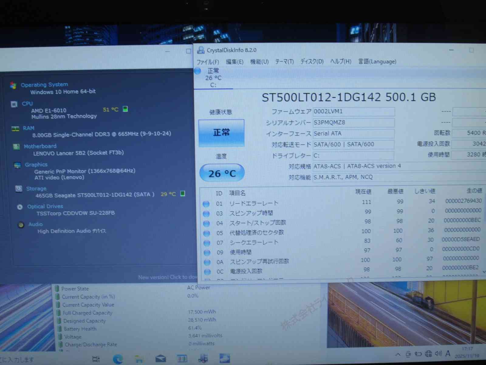 Lenovo G50 AMD E1 Win10 8GB/500GB DVD Wi-Fi - メルカリ